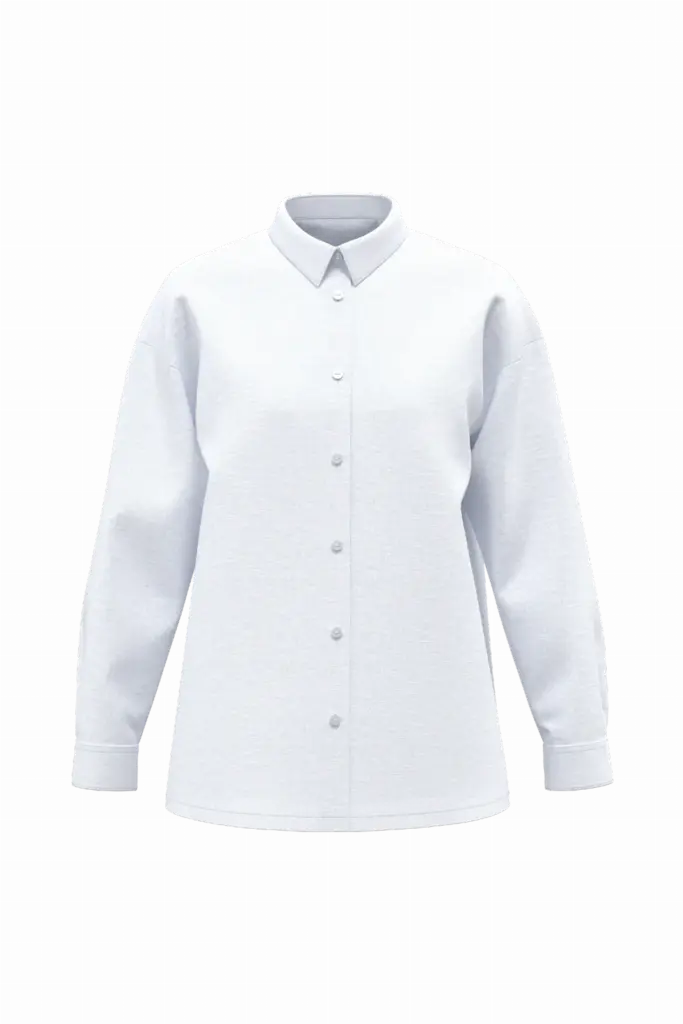 Oversized linnen damesoverhemd, white — productfoto 8