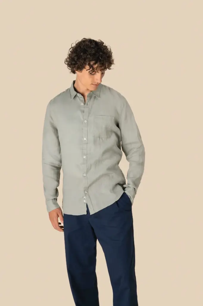 Linnen herenoverhemd — productfoto 3