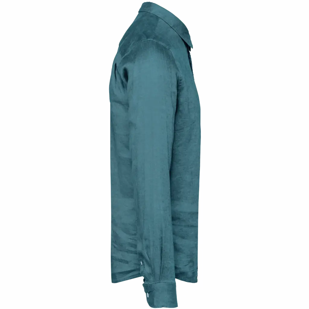 Linnen herenoverhemd, adriatic blue — productfoto 5