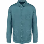 Linnen herenoverhemd, adriatic blue — productfoto 6