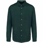 Linnen herenoverhemd, amazon green — productfoto 8