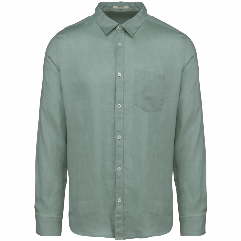 Linnen herenoverhemd, jade green — productfoto 13