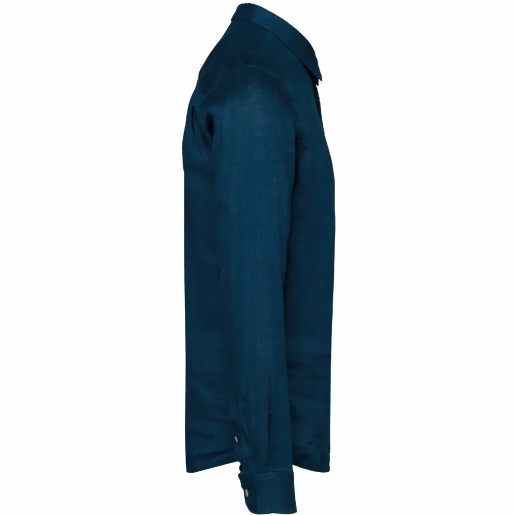 Linnen herenoverhemd, peacock blue — productfoto 17