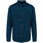Linnen herenoverhemd, peacock blue — productfoto 18