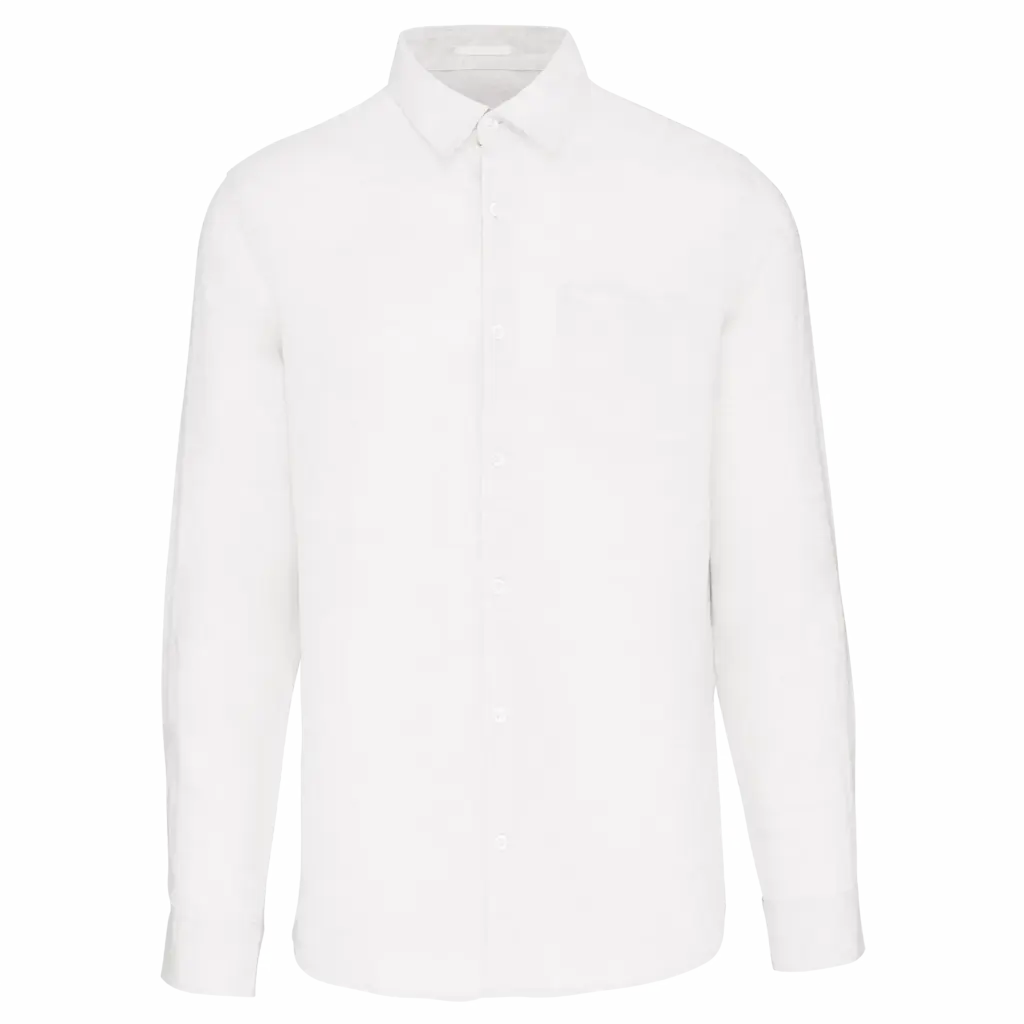 Linnen herenoverhemd, white — productfoto 20