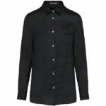 Linnen damesblouse, black — productfoto 7