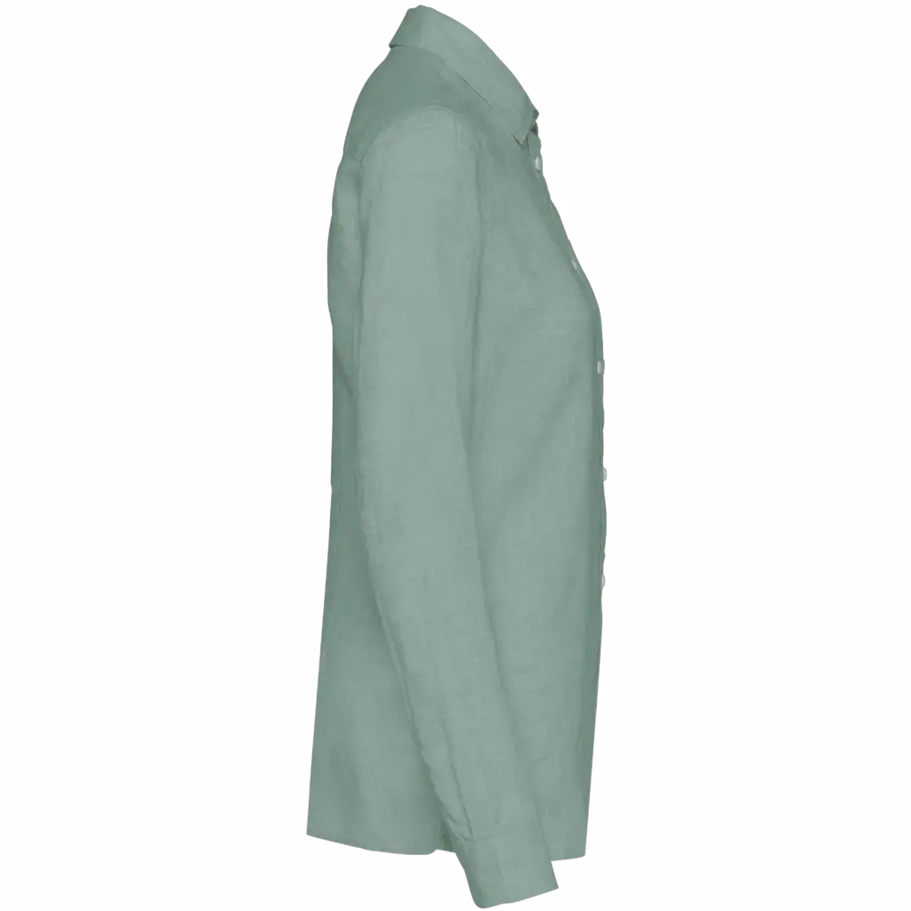 Linnen damesblouse, jade green — productfoto 8