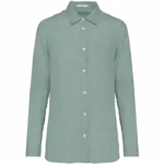 Linnen damesblouse, jade green — productfoto 9