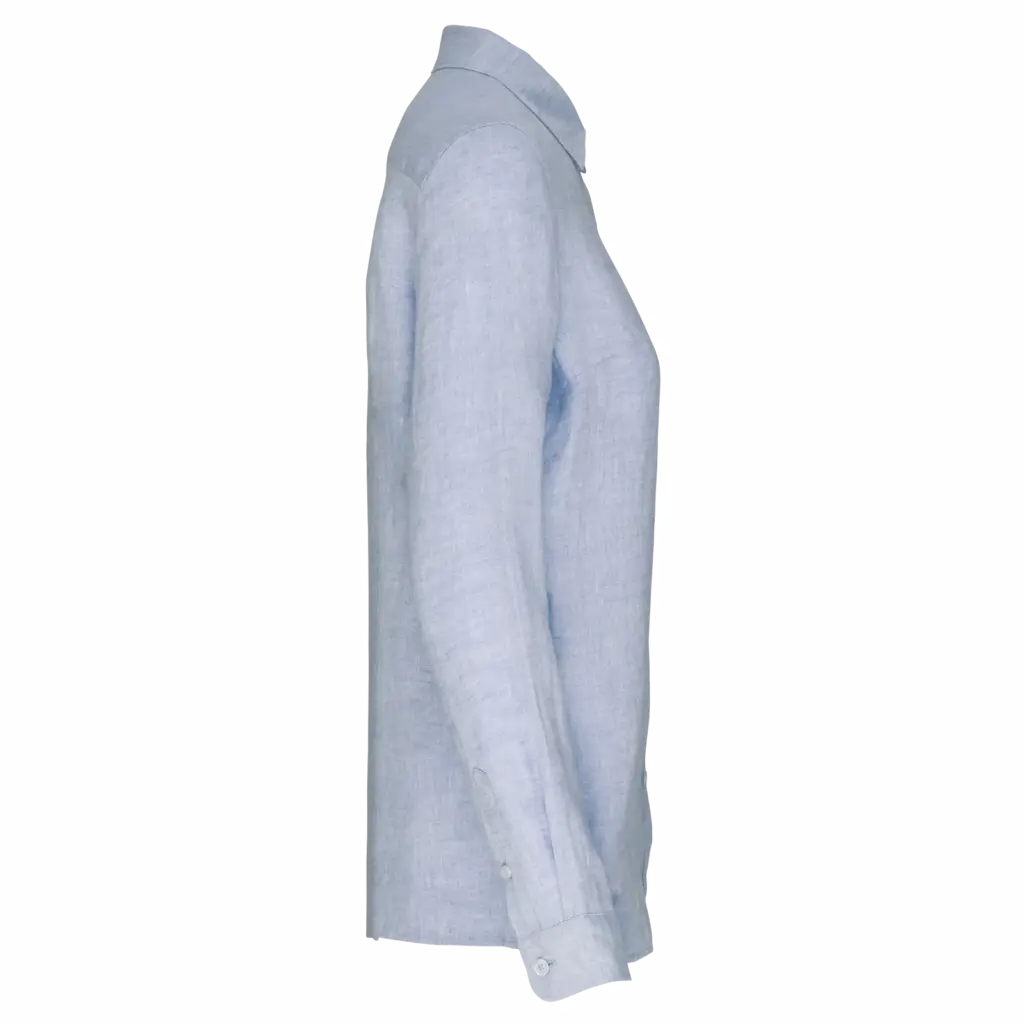 Linnen damesblouse, linen blue — productfoto 10