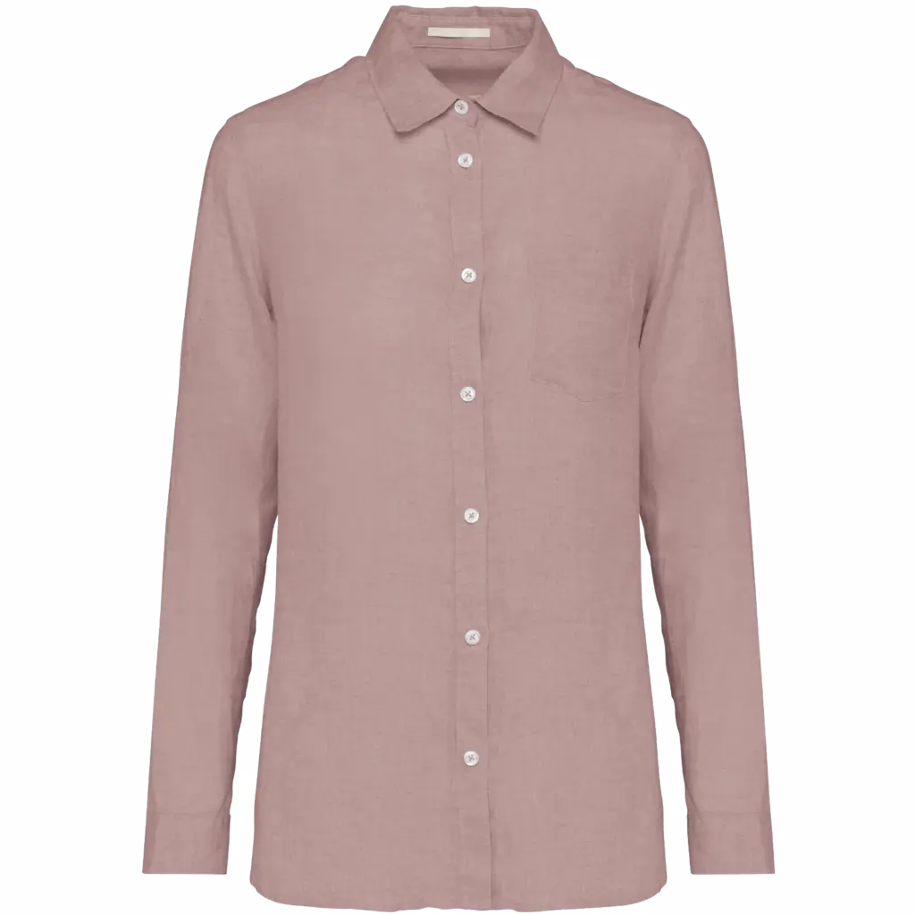 Linnen damesblouse, petal rose — productfoto 14