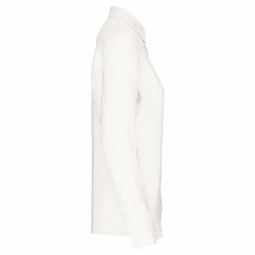 Linnen damesblouse, white — productfoto 14