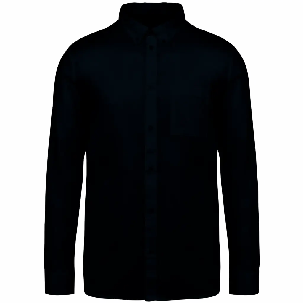 Ecologisch verwassen herenoverhemd van lyocell, washed dark navy — productfoto 3