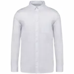 Ecologisch verwassen herenoverhemd van lyocell, washed white — productfoto 5