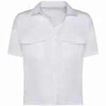 Ecologische oversized damesblouse van lyocell, washed white — productfoto 4