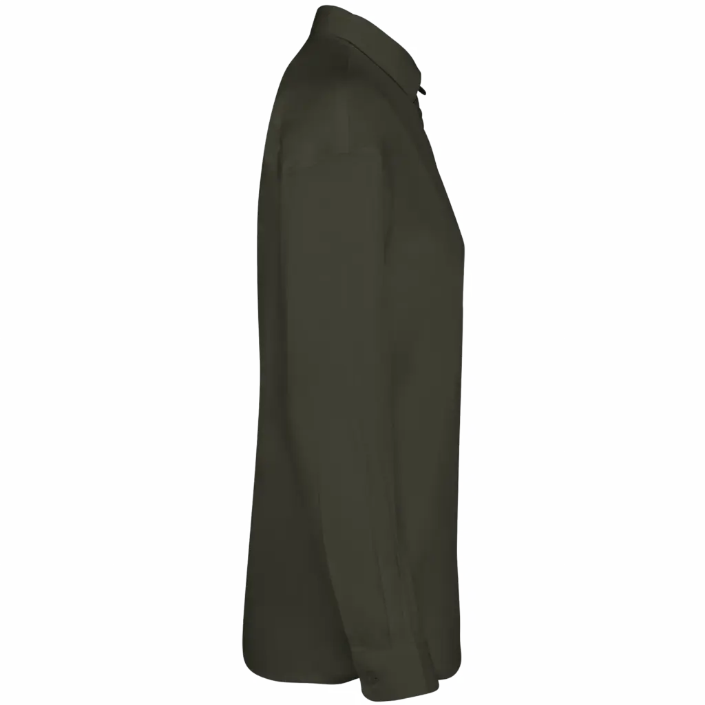 Ecologisch damesoverhemd van lyocell, washed organic khaki — productfoto 6