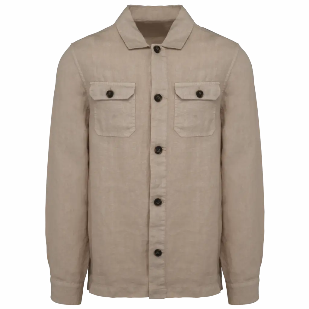 Leinenhemd Herren SP516 bedrucken atmungsaktiv Washed S-3XL — Produktfoto 6