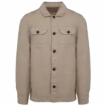 Verwassen herenoverhemd in linnen, washed linen sand — productfoto 6