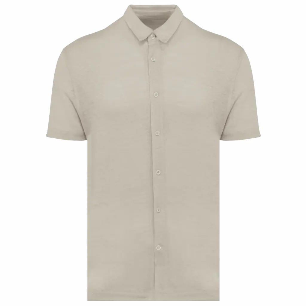 PS_SP517-2_LINENSAND - Hidalgo Leinenhemd Herren SP517 bedrucken atmungsaktiv Kurzarm S-3XL — Produktfoto 6