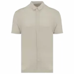 Herenoverhemd met korte mouwen van linnen, linen sand — productfoto 6