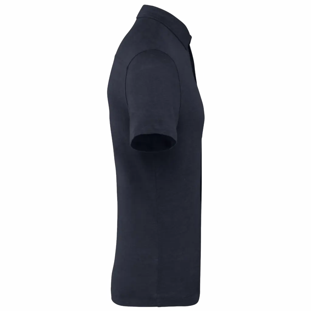 PS_SP517-S_NAVYBLUE - Hidalgo-werbeartikel Herenoverhemd met korte mouwen van linnen, navy blue — productfoto 6