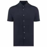 PS_SP517_NAVYBLUE - Hidalgo Leinenhemd Herren SP517 bedrucken atmungsaktiv Kurzarm S-3XL — Produktfoto 7