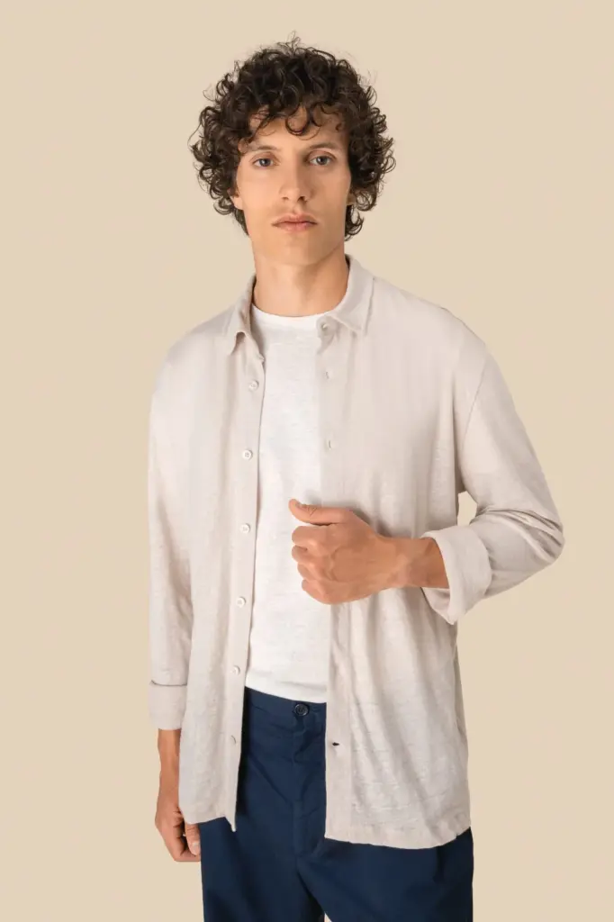 SP518-19_2025 - Hidalgo-werbeartikel Linnen herenoverhemd — productfoto 3