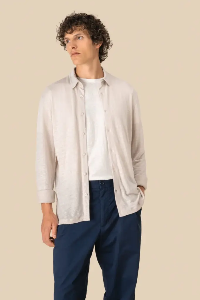 SP518-20_2025 - Hidalgo-werbeartikel Linnen herenoverhemd — productfoto 4