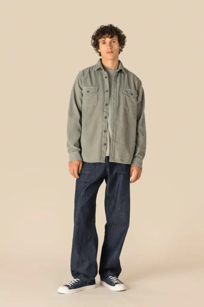 SP519-1_2026 - Hidalgo-werbeartikel Ecologisch verwassen herenovershirt van ribfluweel — productfoto 2