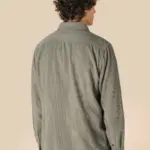 Ecologisch verwassen herenovershirt van ribfluweel — productfoto 4