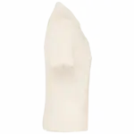 Damesoverhemd met korte mouwen en bowlingkraag van linnen, ivory — productfoto 5