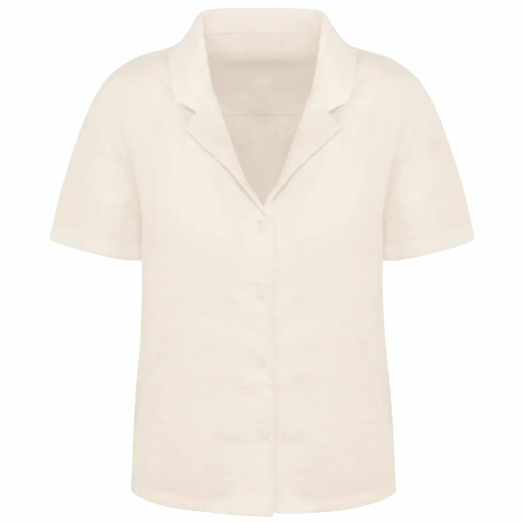 Damen Leinenhemd SP523 bedrucken Kurzarm Bowling XS S M L XL — Produktfoto 6
