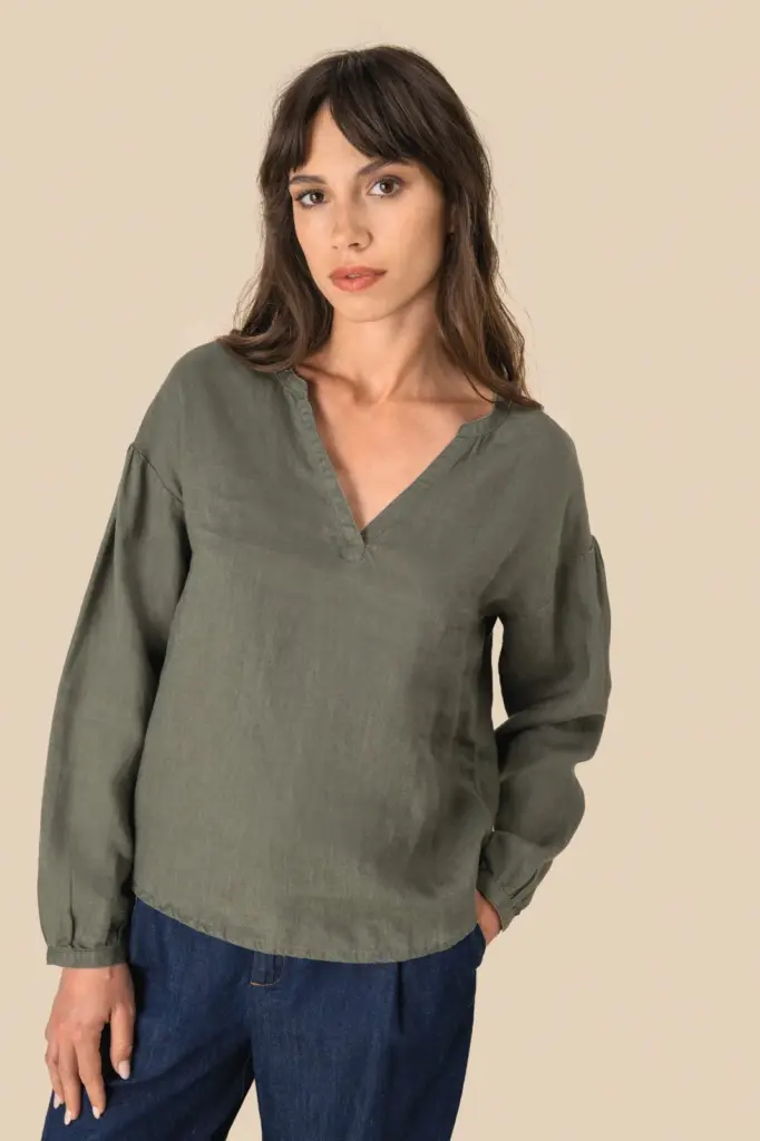 Linnen damesblouse