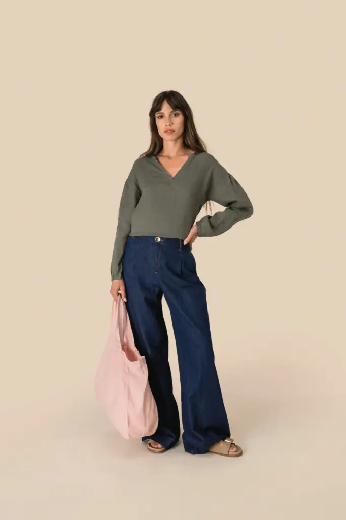 Linnen damesblouse — productfoto 2