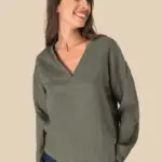 Linnen damesblouse — productfoto 3