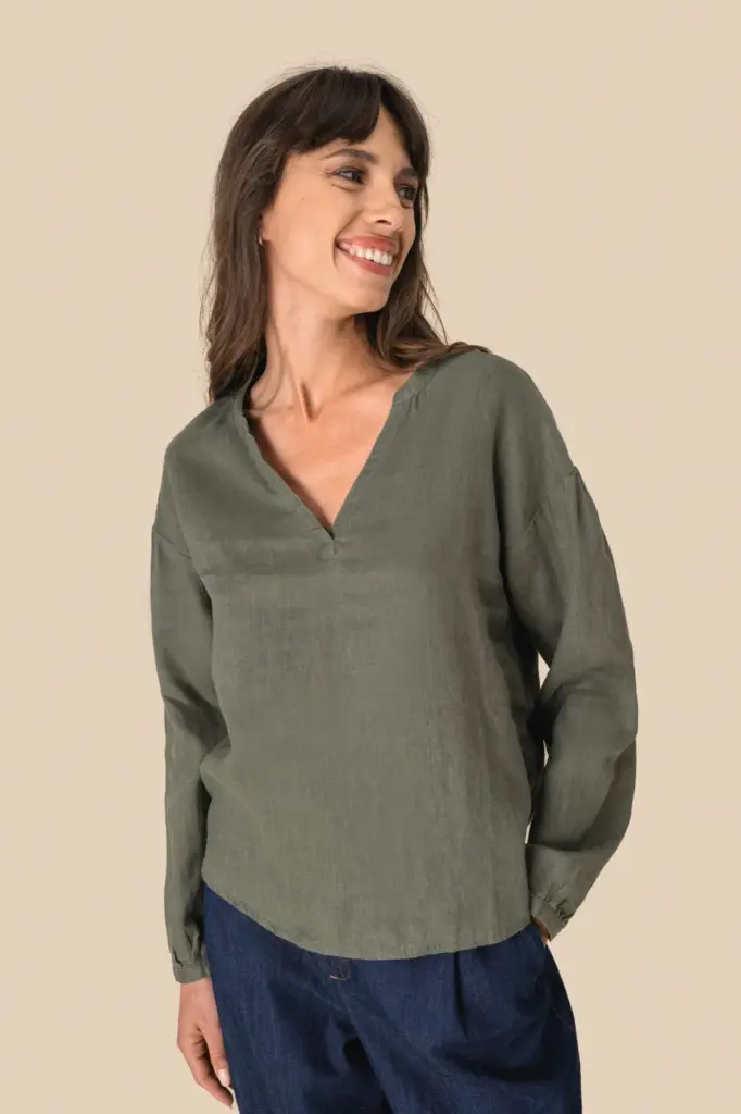 Linnen damesblouse — productfoto 3