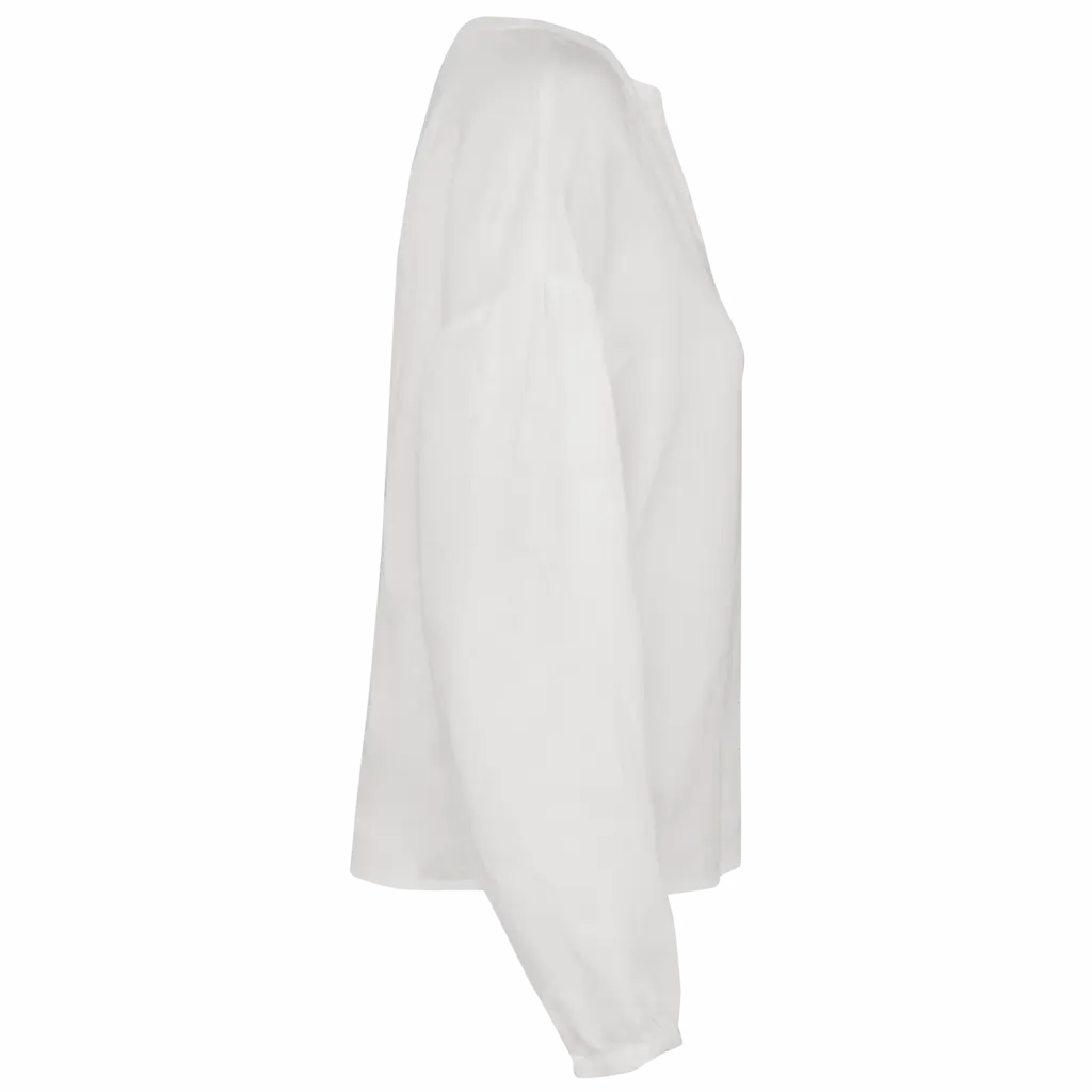 Linnen damesblouse, white — productfoto 6