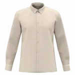 SP525 - Gestreept linnen herenoverhemd, ivory / wet sand stripes