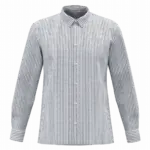SP525 - Gestreept linnen herenoverhemd, white / navy blue stripes — productfoto 2