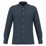 SP529 - Duurzaam herenoverhemd met verwassen look in piquétricot, washed navy blue