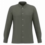 SP529 - Duurzaam herenoverhemd met verwassen look in piquétricot, washed organic khaki — productfoto 2