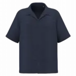 PS_SP530_NAVYBLUE - Hidalgo SP530 - Herenoverhemd met korte mouwen en structuur, navy blue