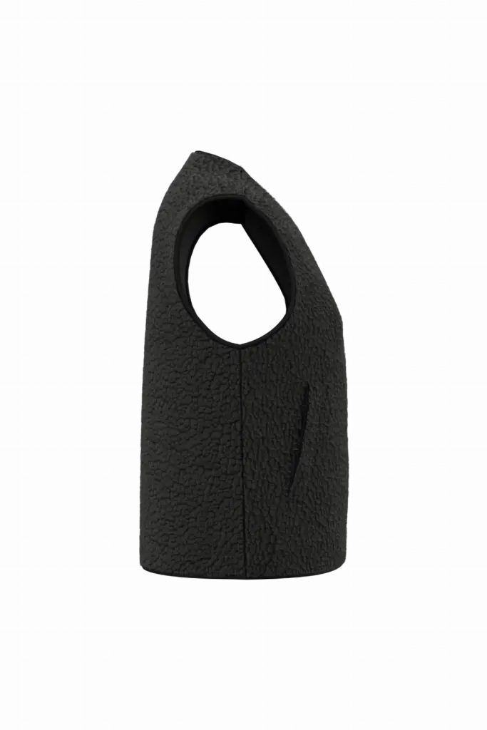 Mouwloos sherpa damesjasje, black — productfoto 5