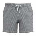 PS_SP706_WHITE-IRONGREYSTRIPES - Hidalgo SP706 - Ecologische gestreepte herenzwemshort, white / iron grey stripes