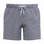 SP706 - Ecologische gestreepte herenzwemshort, white / navy blue stripes — productfoto 2