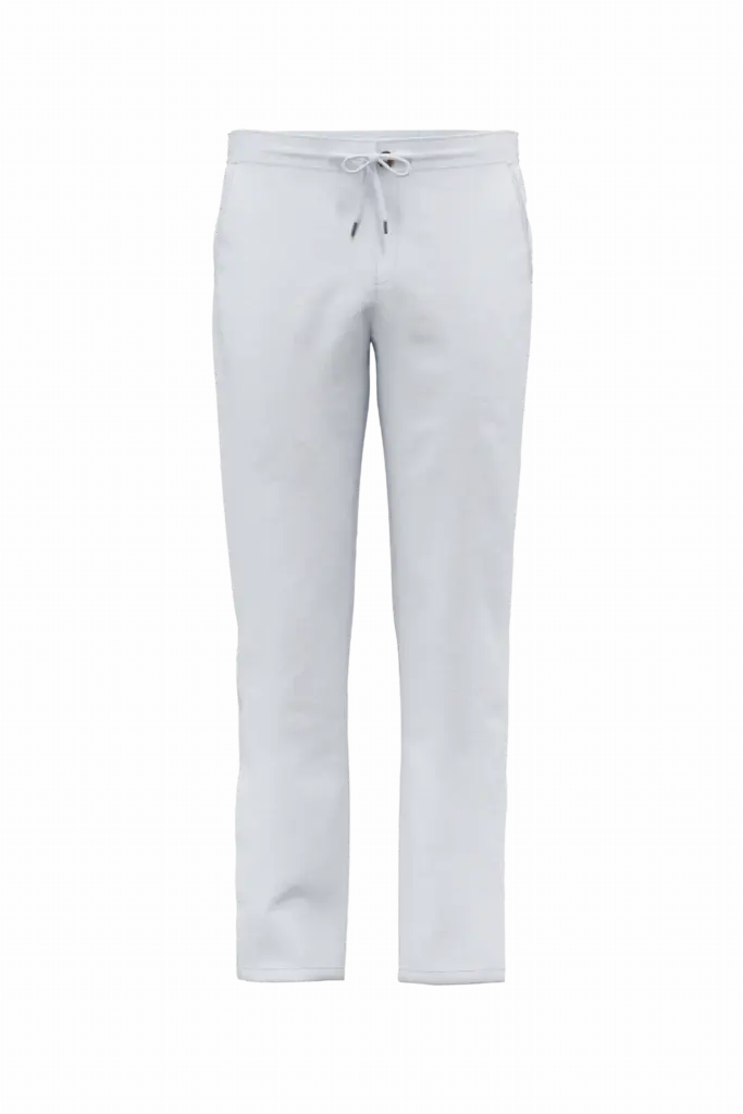 Ecologische herenbroek van linnen en biokatoen, white — productfoto 8