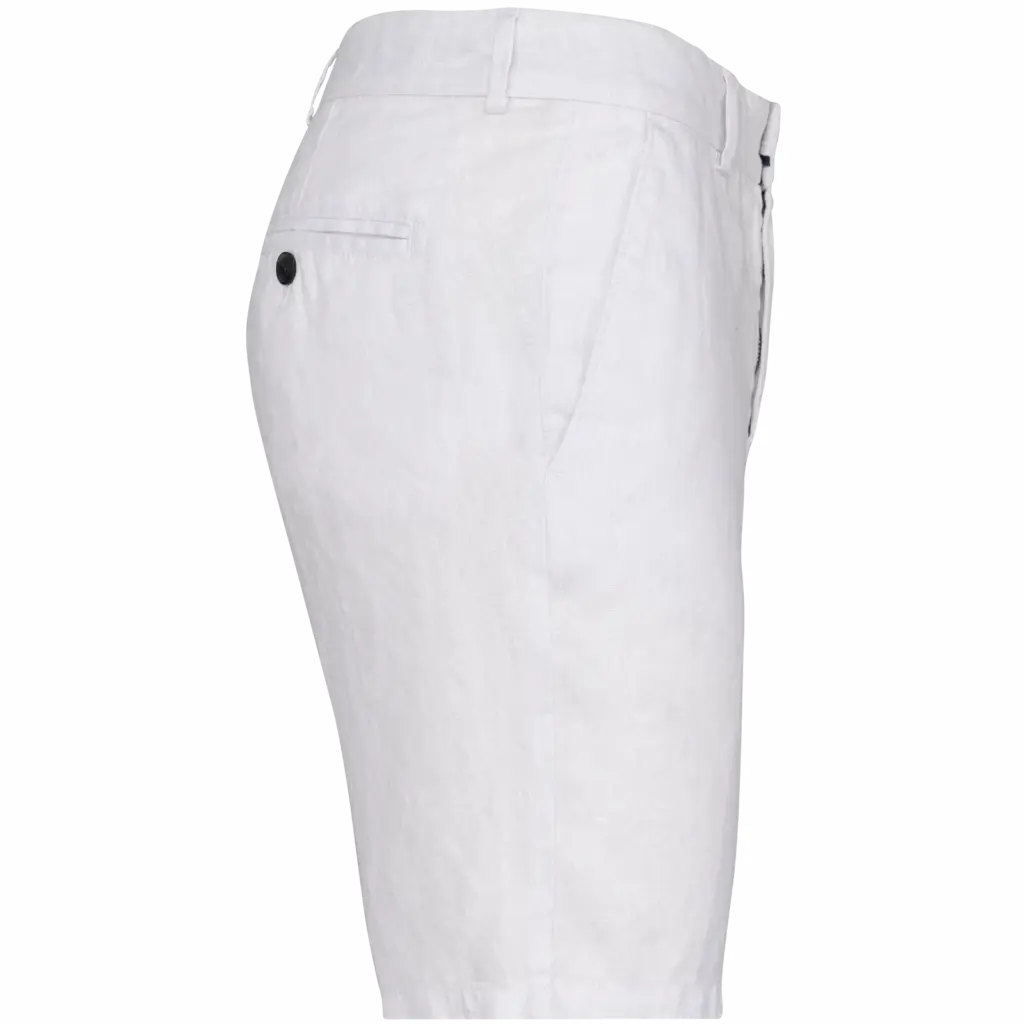 Linnen bermuda heren, white — productfoto 7