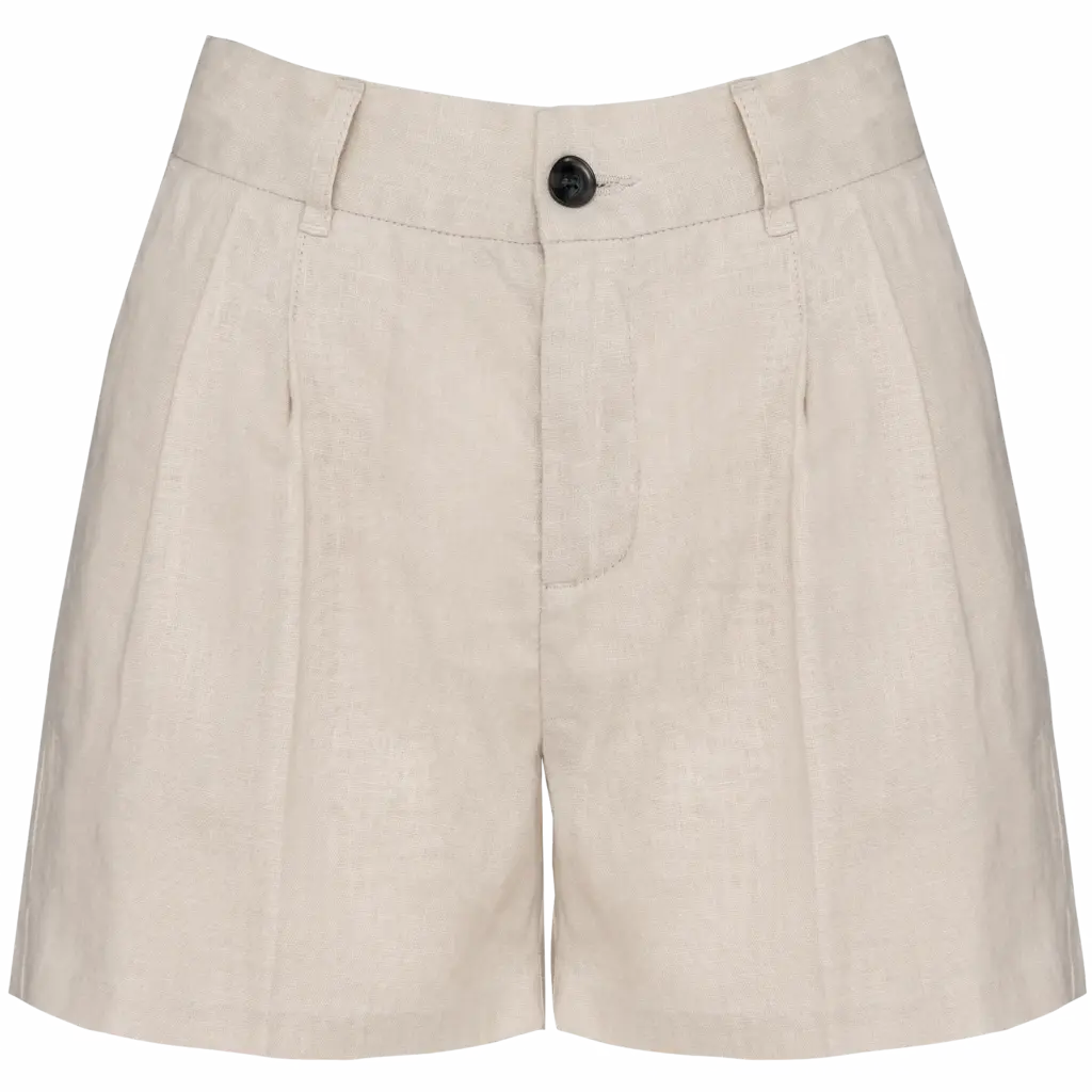 Leinen Shorts Damen SP713 bedrucken Business Gewebe 34-44 FR — Produktfoto 6