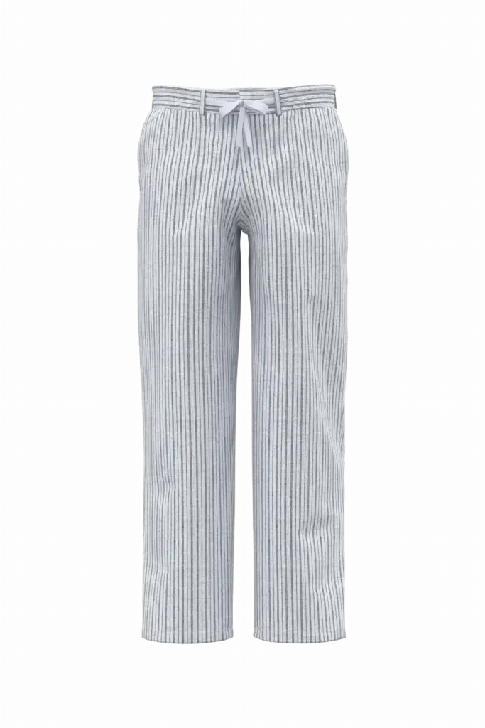 PS_SP715_WHITE-NAVYBLUESTRIPES - Hidalgo SP715 - Gestreepte linnen herenbroek, white / navy blue stripes — productfoto 3