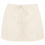 Linnen damesshort, ivory — productfoto 4