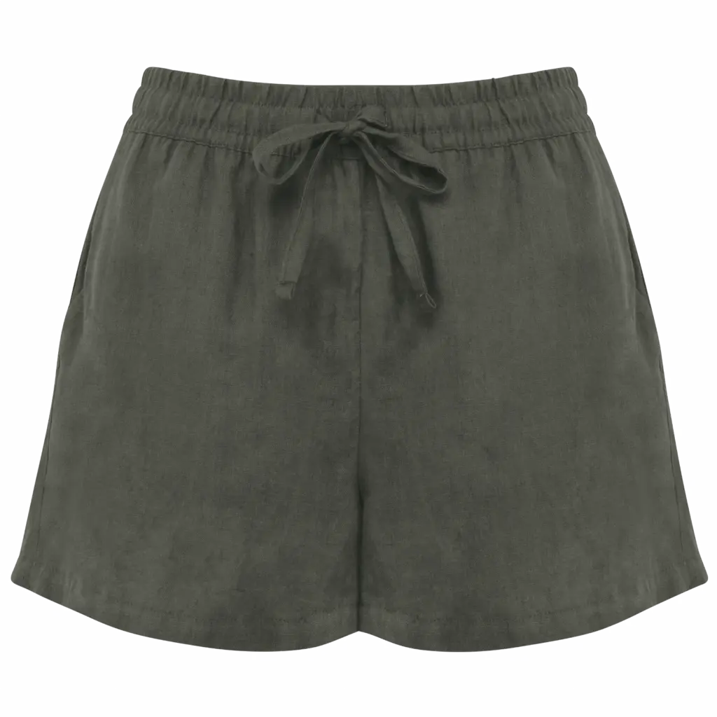 Custom Women's Linen Shorts SP723 Side Pockets Woven XS-XL — product photo 5